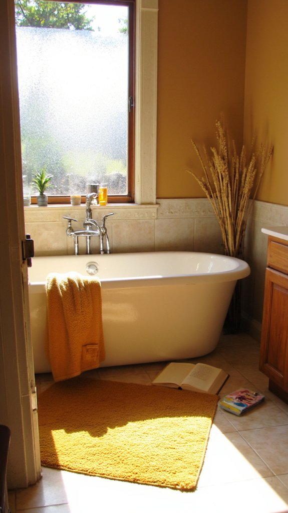 vibrant warm mustard accents