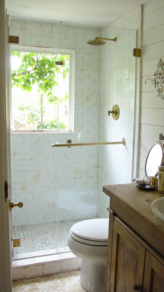 vintage elegance in showers