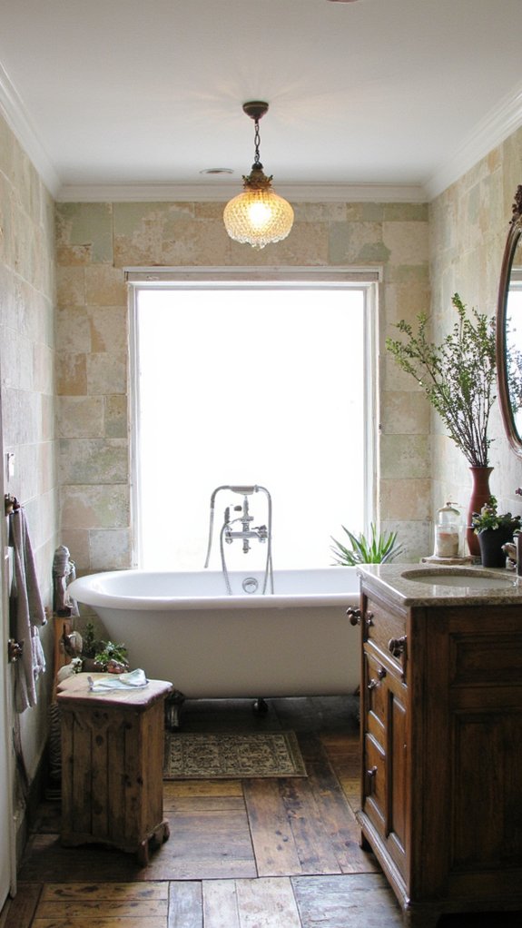 vintage lighting transforms bathrooms