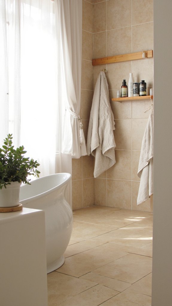 warm beige tile serenity