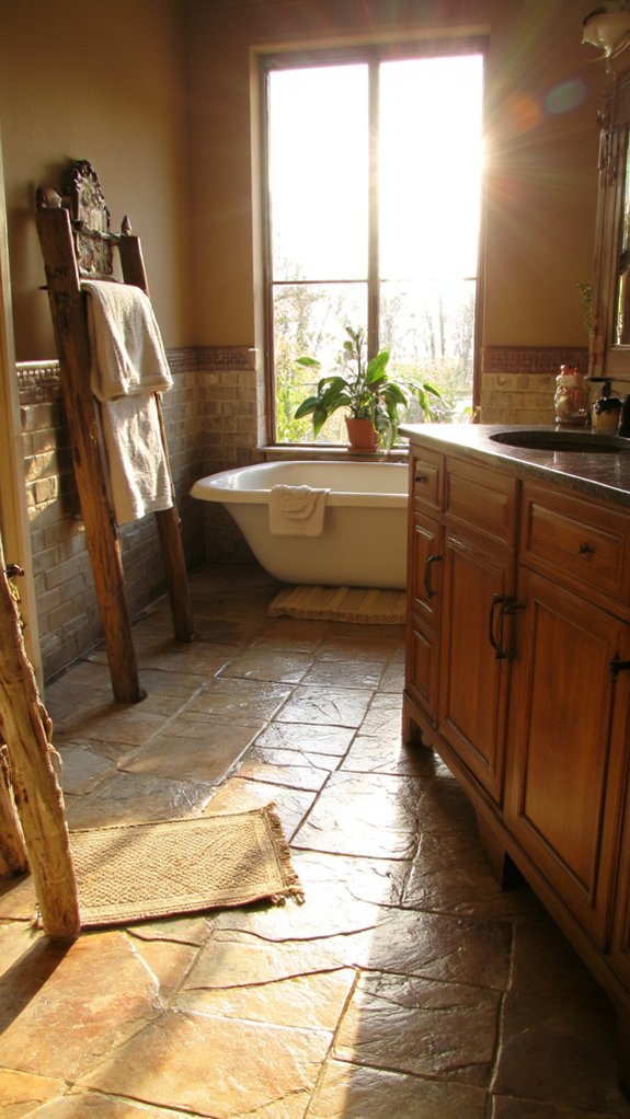 warm cozy bathroom experience