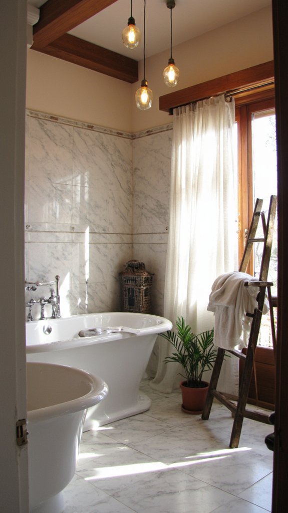 warm inviting bathroom ambiance