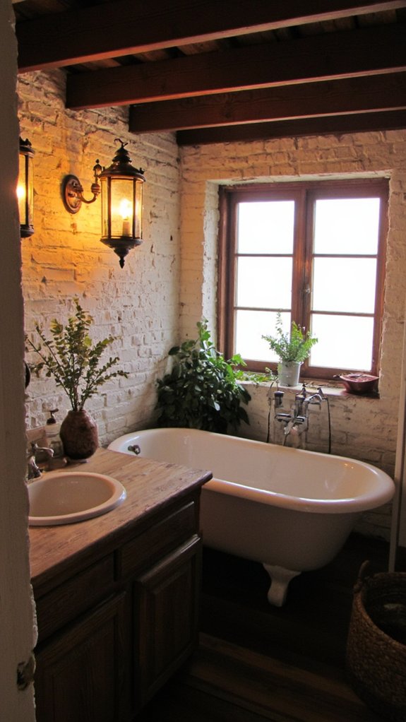 warm inviting bathroom glow