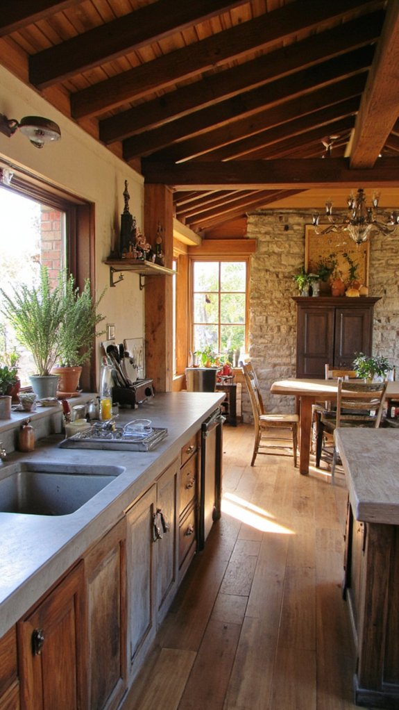 warm inviting wood accents