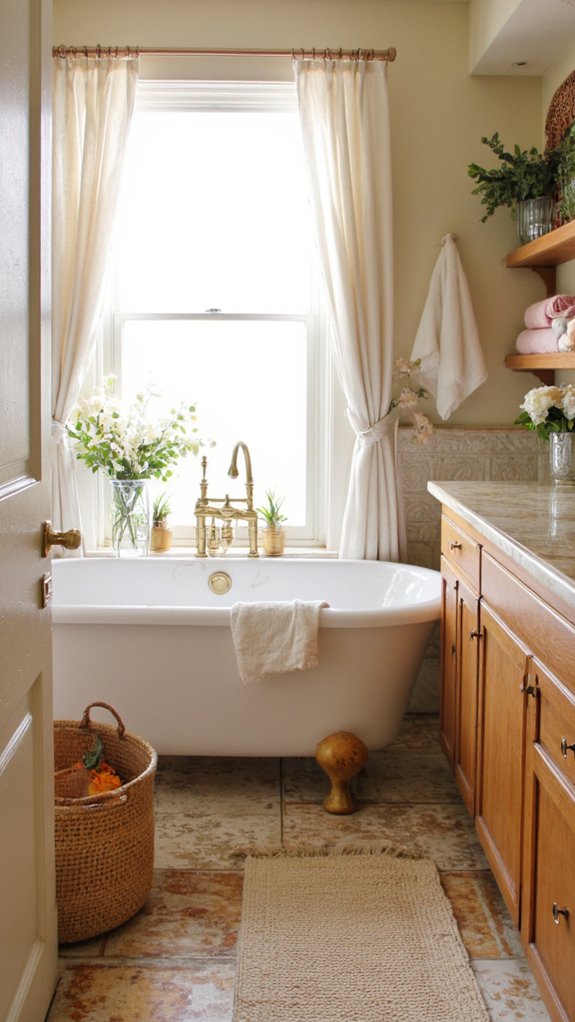 warm luxurious bathroom retreat