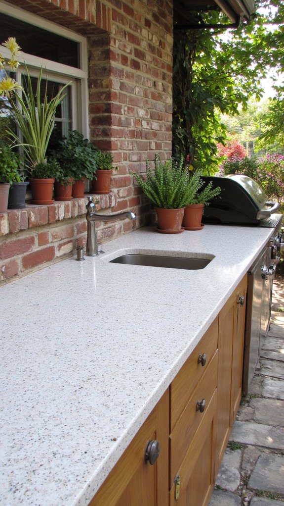 weather resistant outdoor quartz countertops
