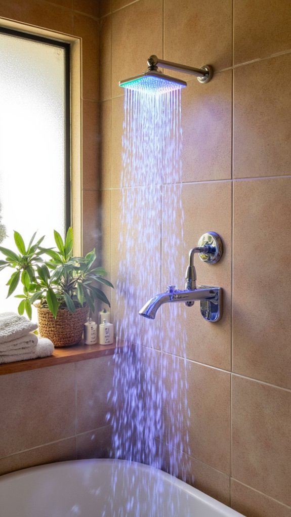 whimsical color changing shower experience