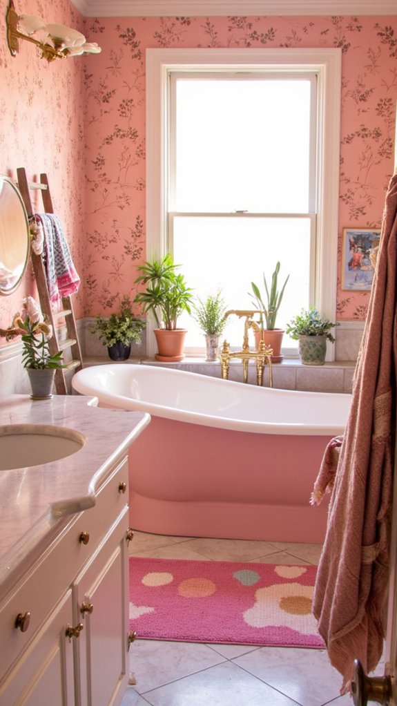 whimsical pink patterns flourish