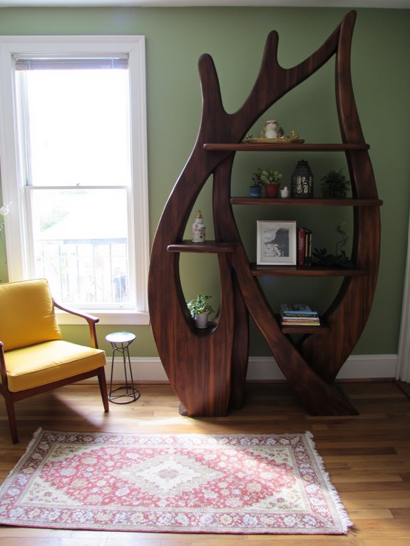 artistic and functional bookshelves