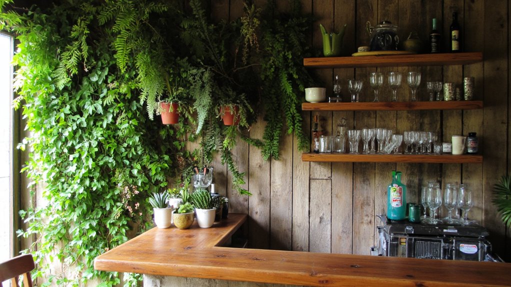 biophilic bar wall designs