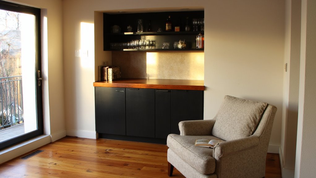 built in bar areas enhance