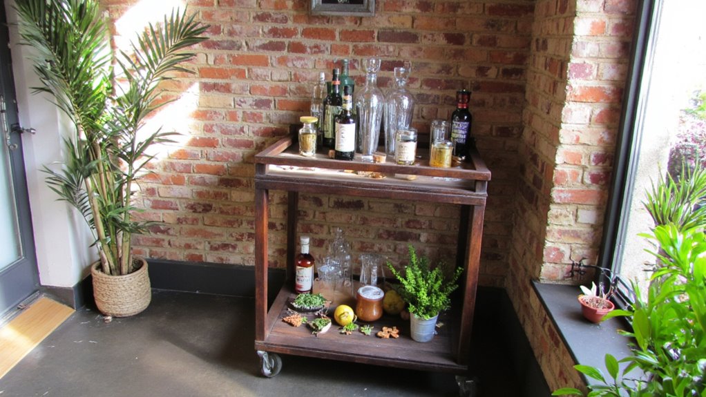 chic craft cocktail station