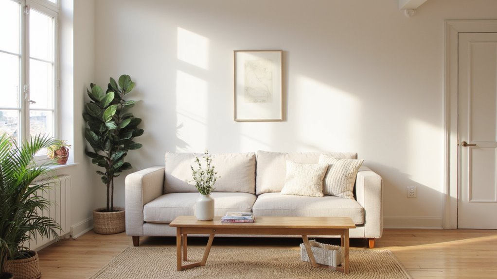 chic minimalist beige sofas