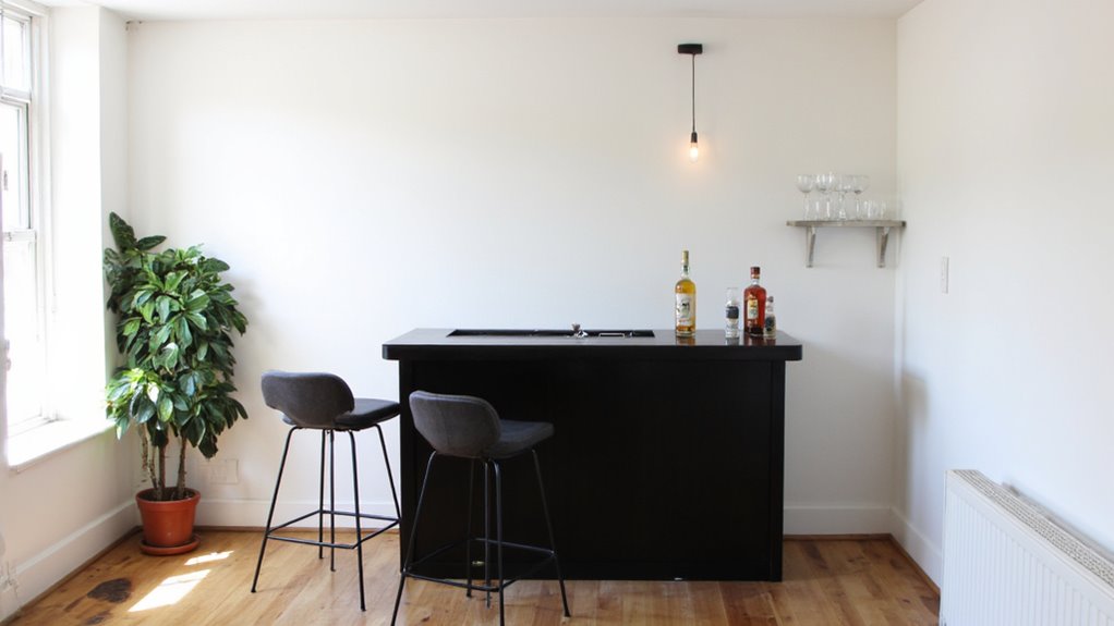 chic modern minimalist bar