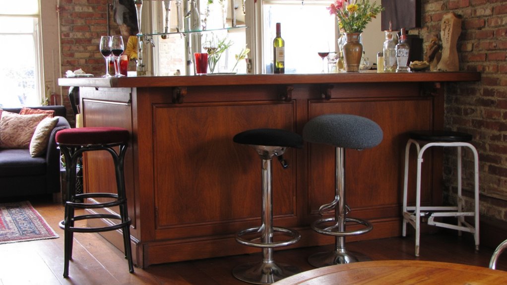 comfortable bar stools create camaraderie