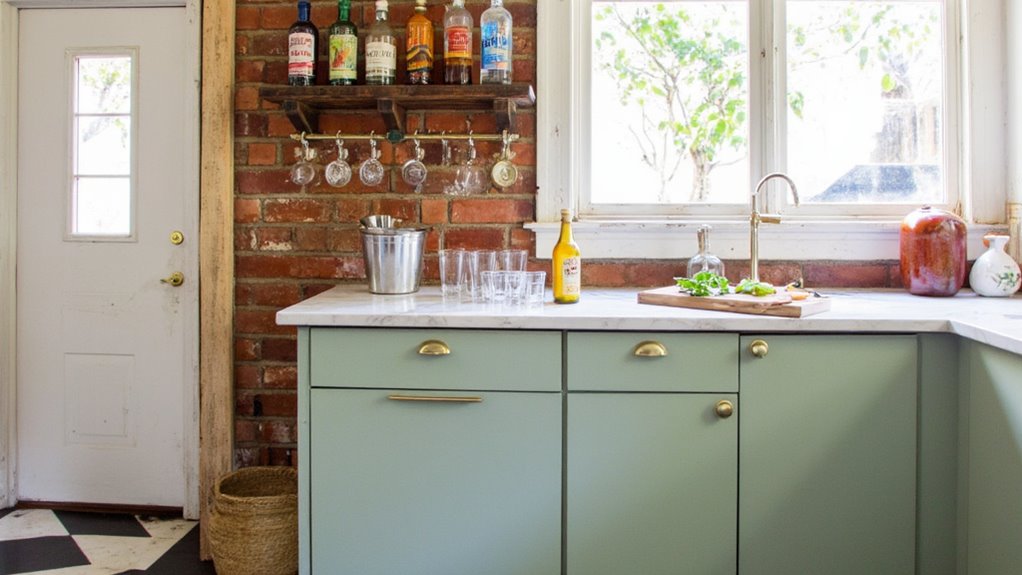 compact cocktail station setup