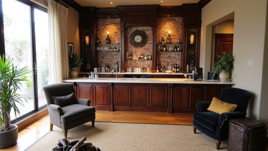 cozy accessible home bar