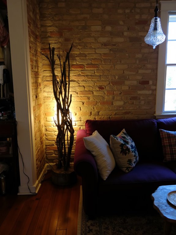 cozy ambiance with unique lighting