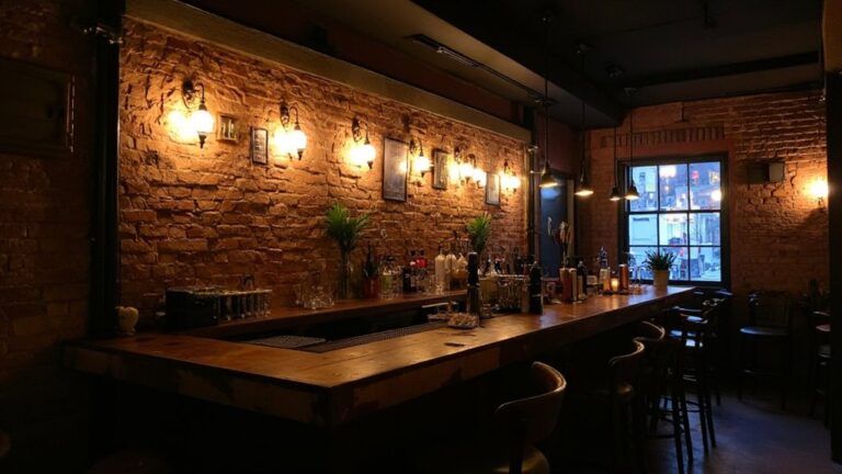 cozy bar wall lighting