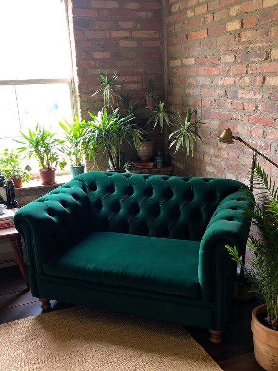 cozy chesterfield reading nook