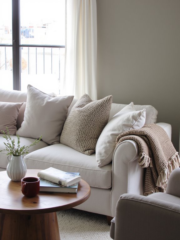 cozy layered textile ambiance
