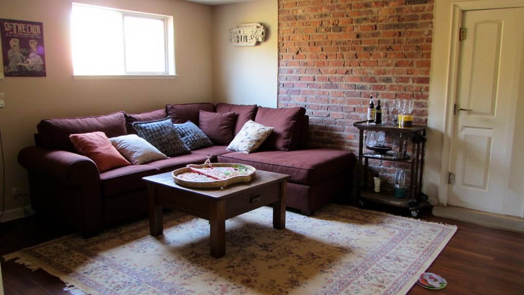 cozy lounge with plush seating