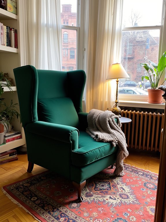 cozy relaxation in armchair