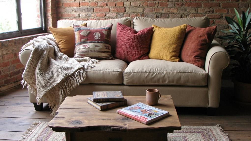 cozy rustic farmhouse sofas