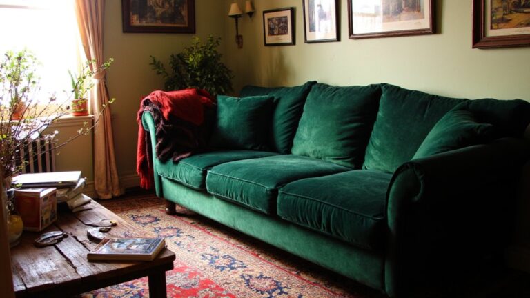 cozy upscale velvet sofas