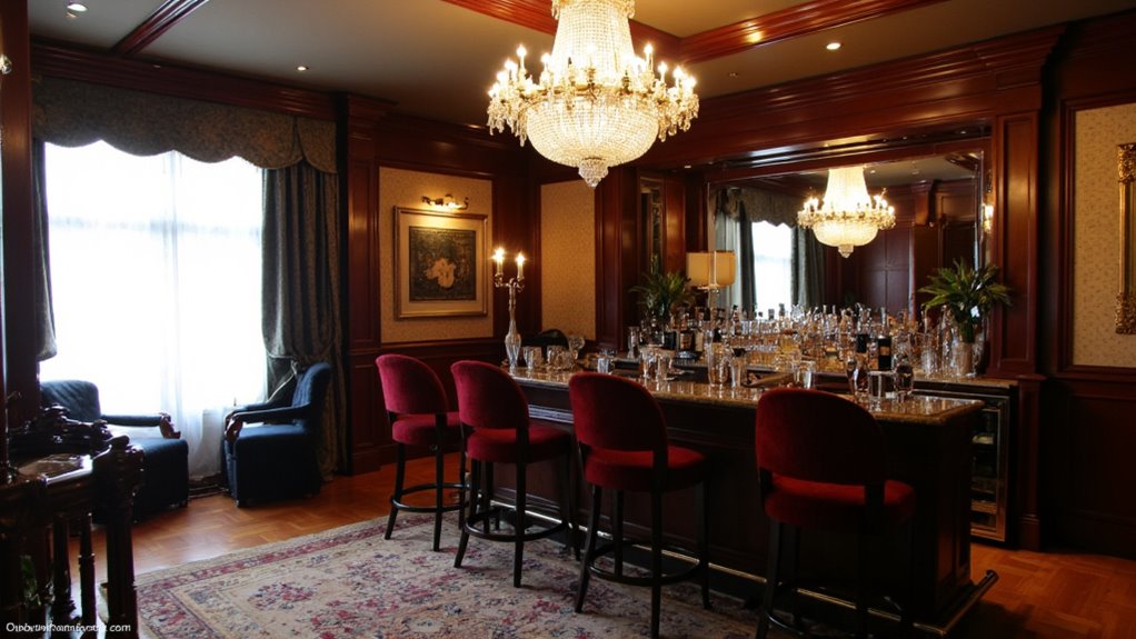 crystal chandelier enhances ambiance