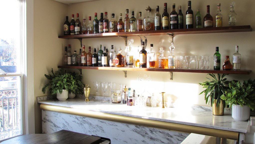 curated display of drinks