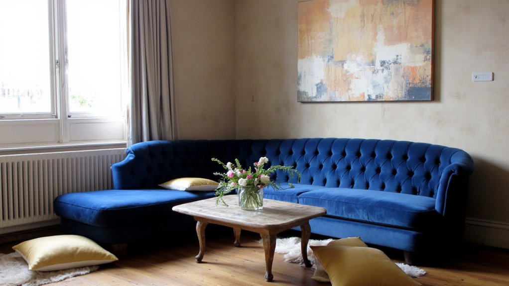 curved sofas create warmth