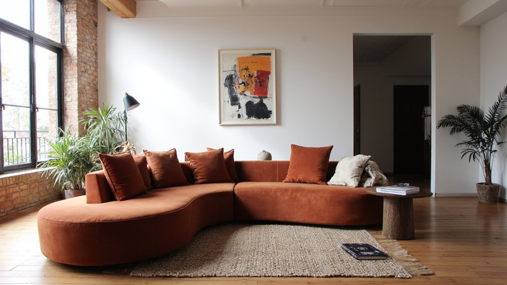 curved sofas enhance interior design