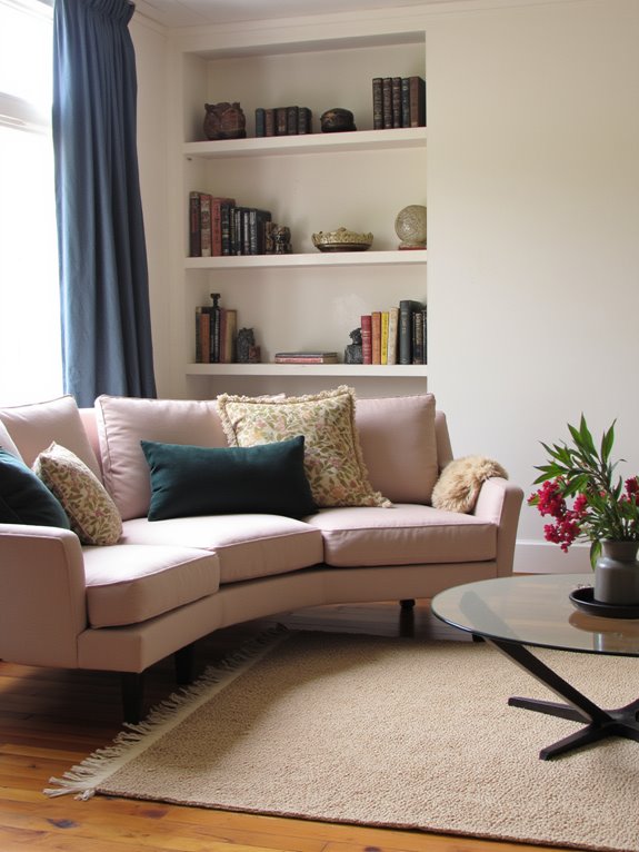 curved sofas enhance space elegance