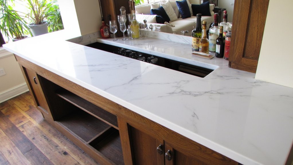 custom marble bar design