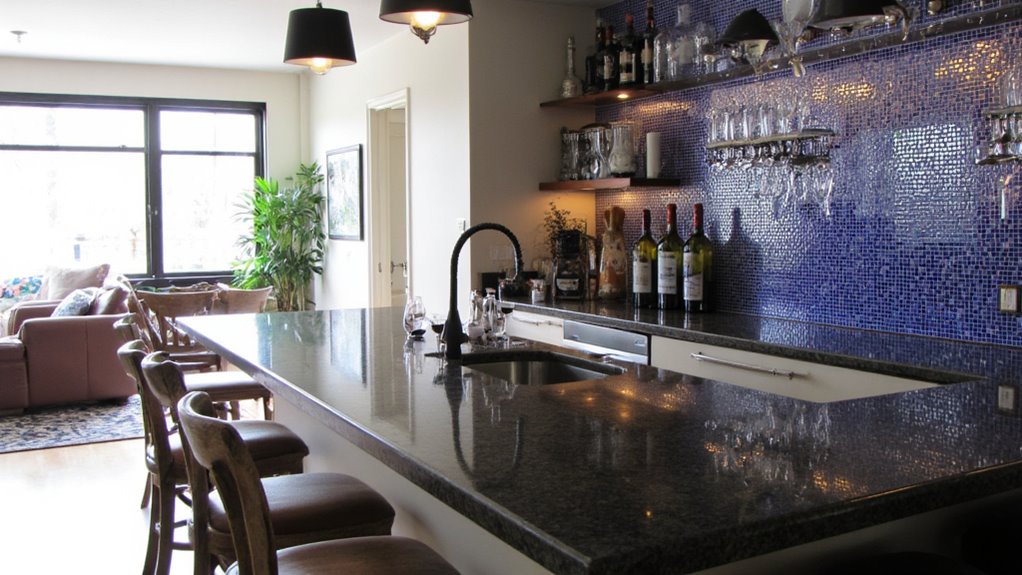 decorative backsplash enhances ambiance