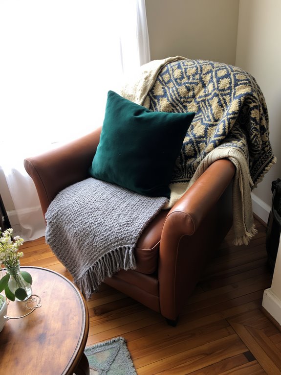 decorative throws and pillows