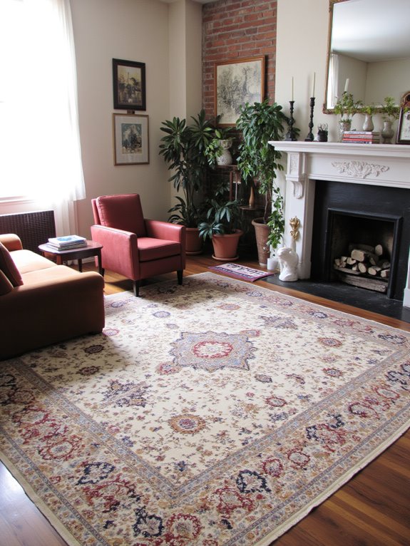 define spaces with rugs