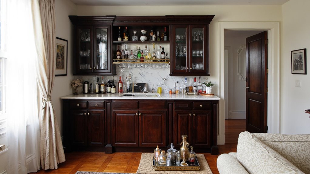 efficient home bar storage