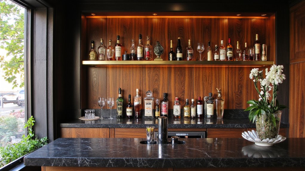 elegant bar wall finishes