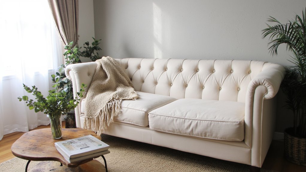elegant beige loveseat charm