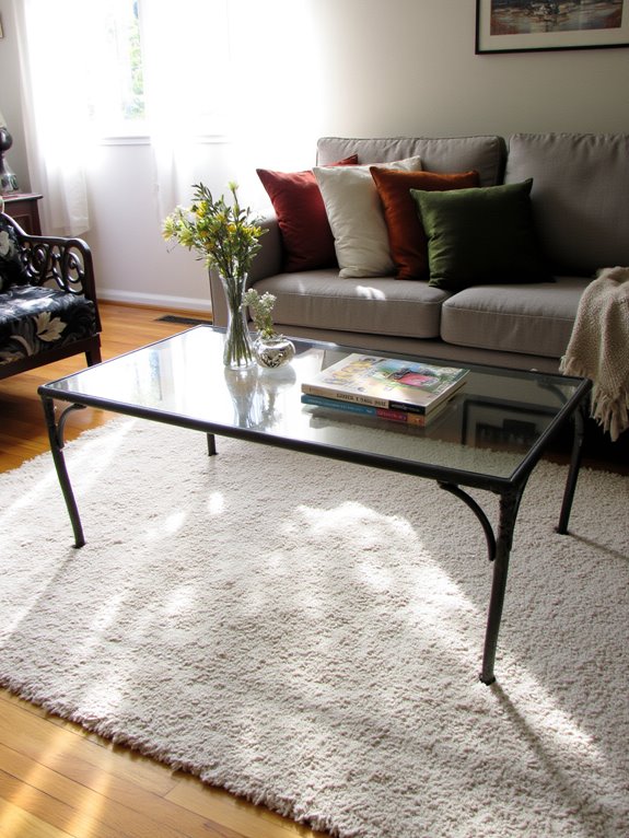 elegant glass coffee tables
