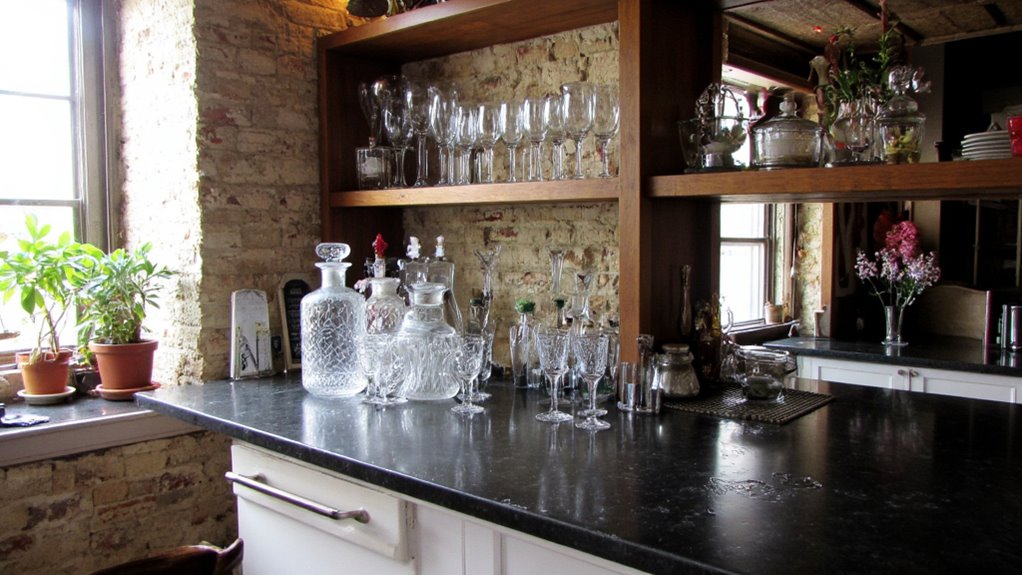 elegant glassware display ideas