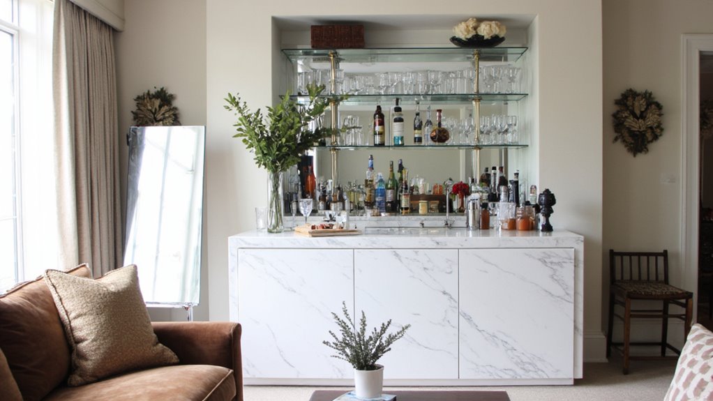 elegant marble glass combination