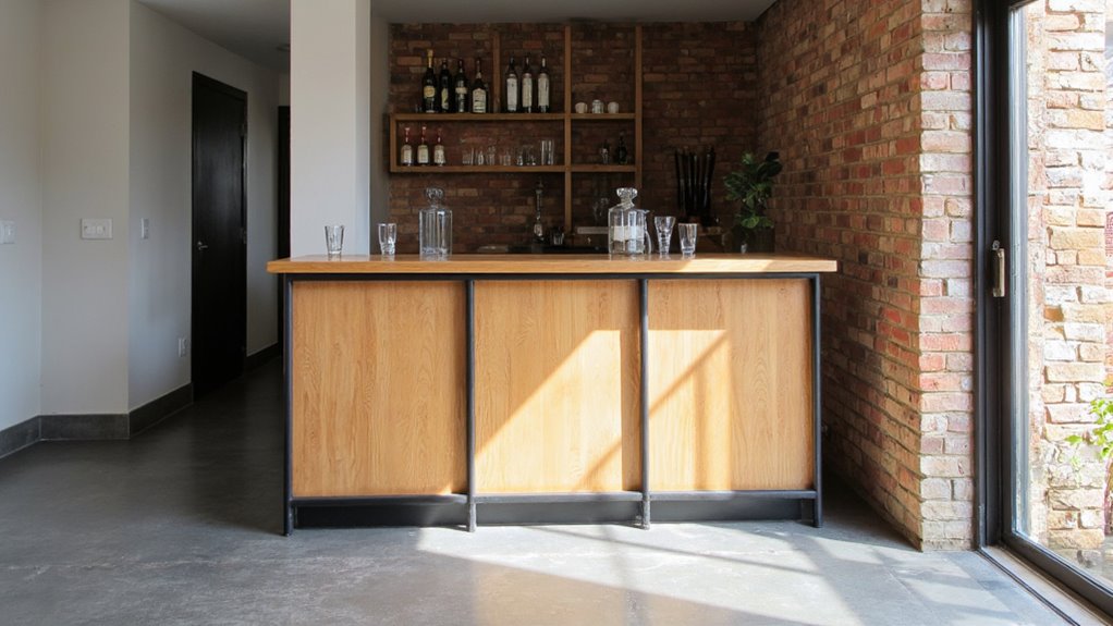 elegant minimalist home bar