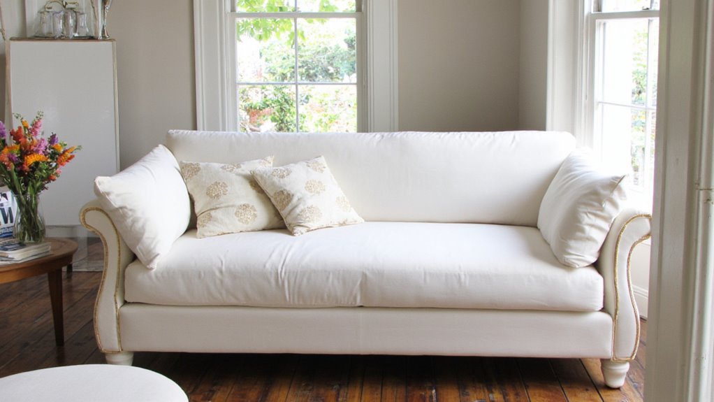 elegant minimalist white sofa