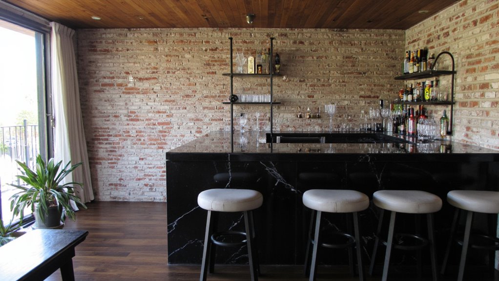 elegant modern minimalist bar