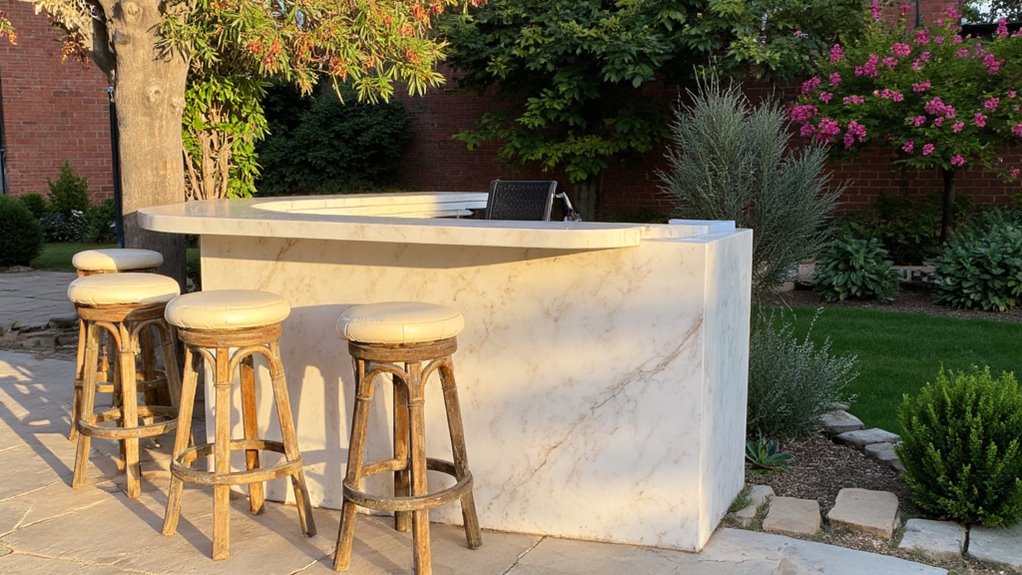 elegant outdoor entertaining oasis