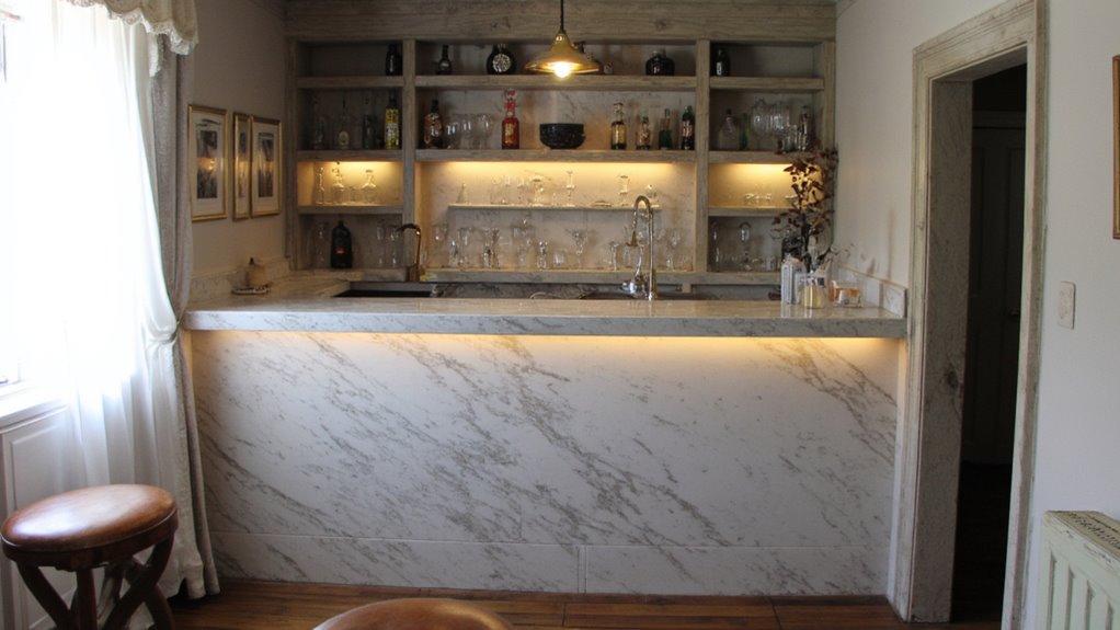 elegant vintage marble bars