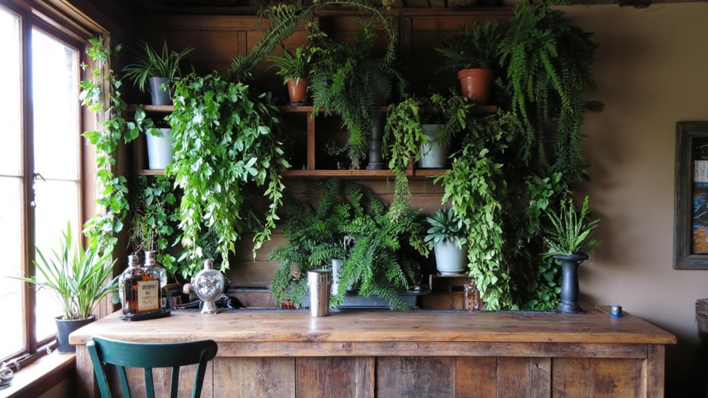 enhance home bar greenery